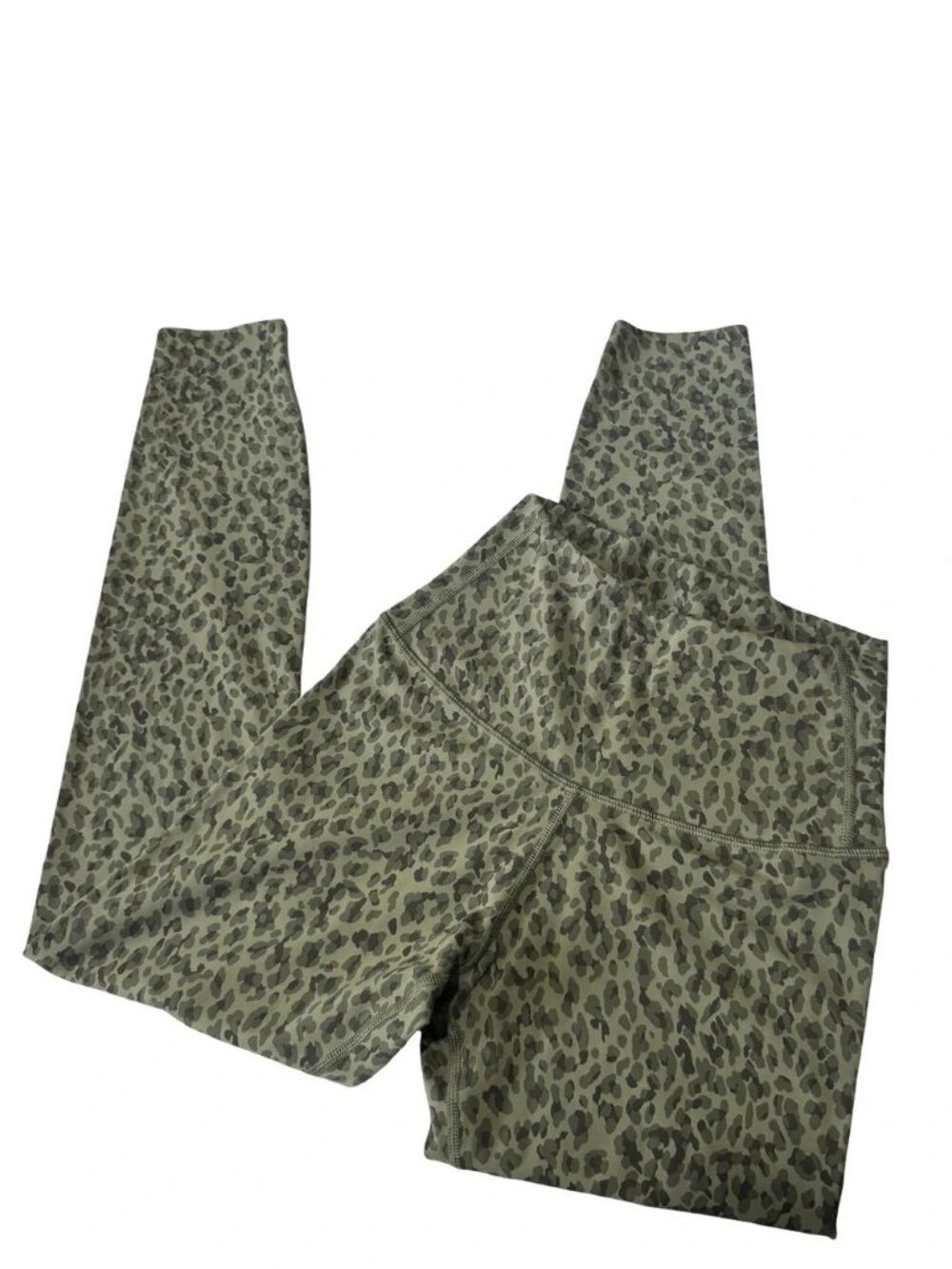 TaviSculpt High Waisted 7/8 Leggings in Olive leopard- Small - Picture 8 of 8